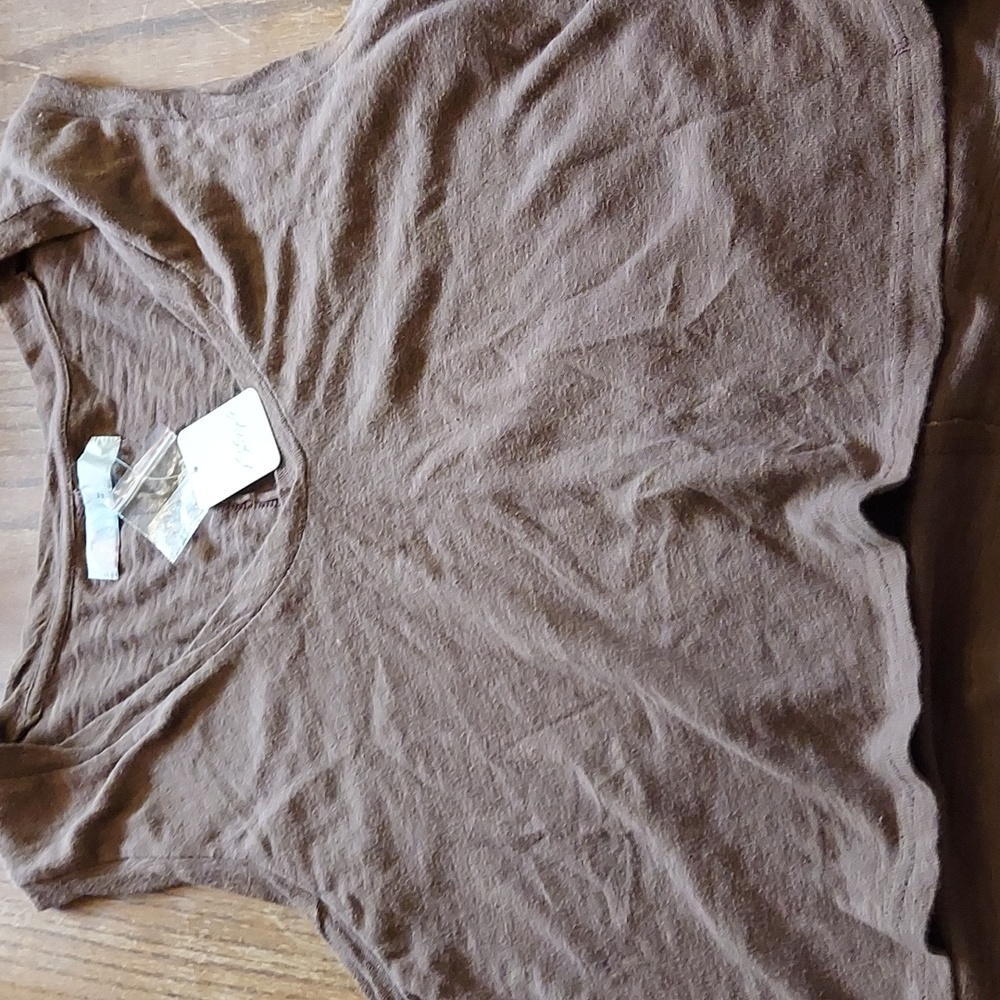 Free people sleeveless shirt brown med NWT